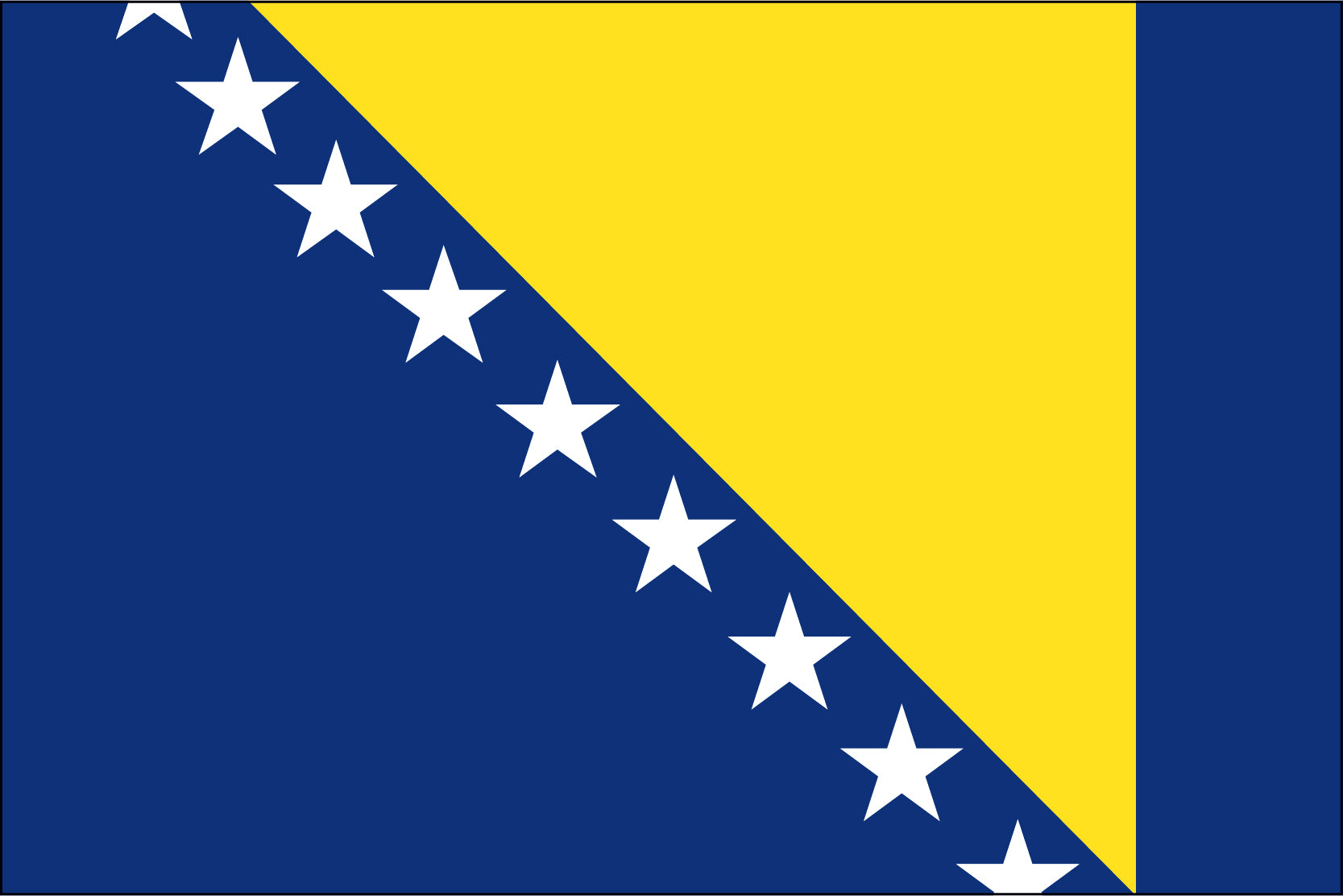 Bosnia-Herzegovina Miniature Flag 4
