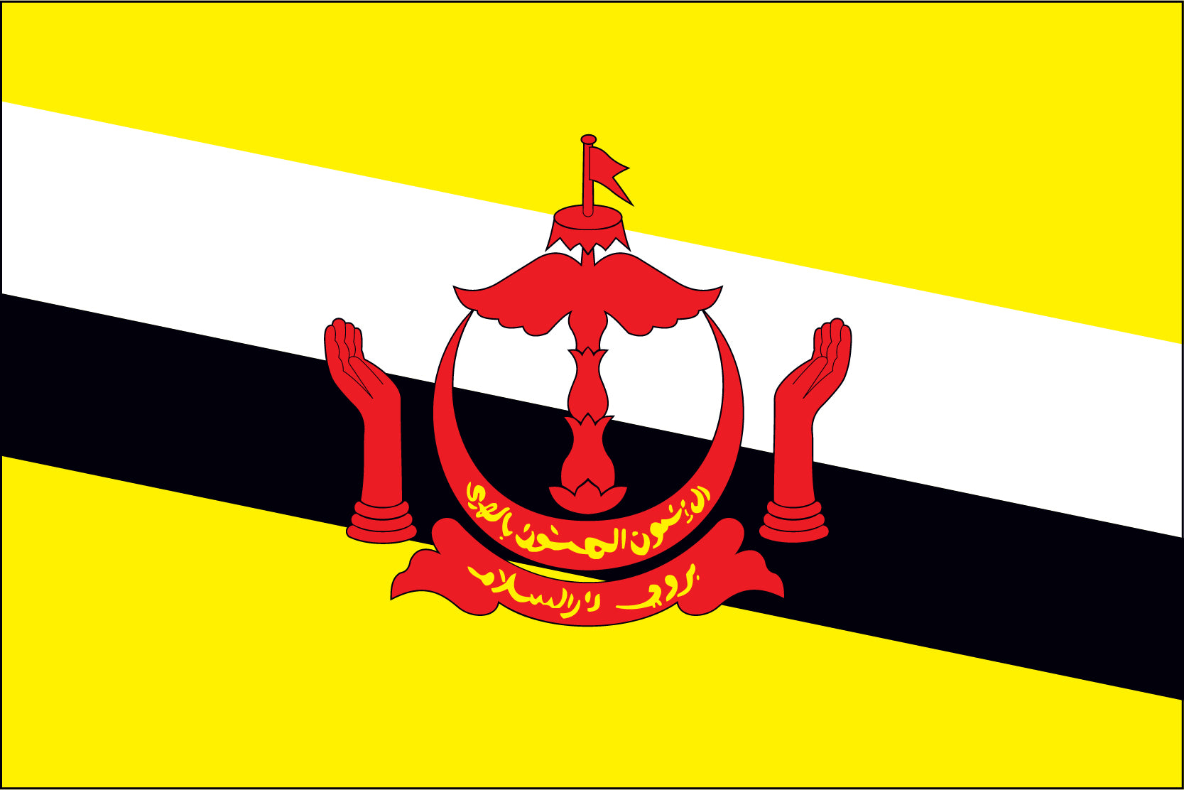 Brunei Miniature Flag 4