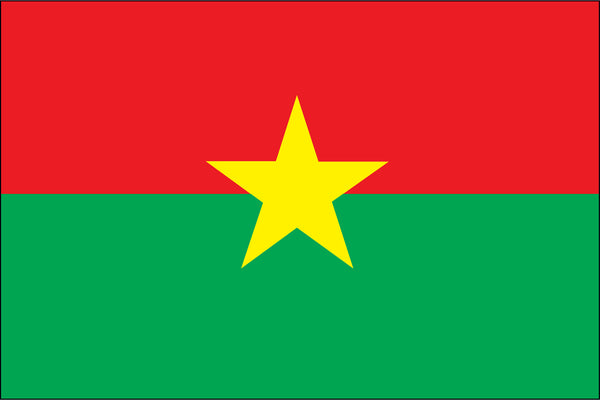 Burkina Faso Miniature Flag 4" x 6"