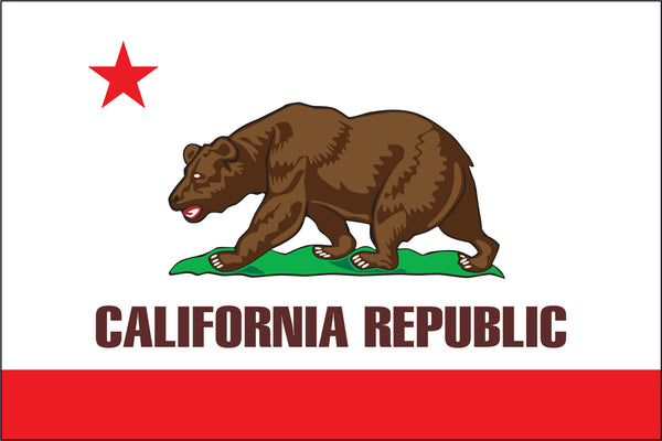 California Miniature 4" x 6" Flag