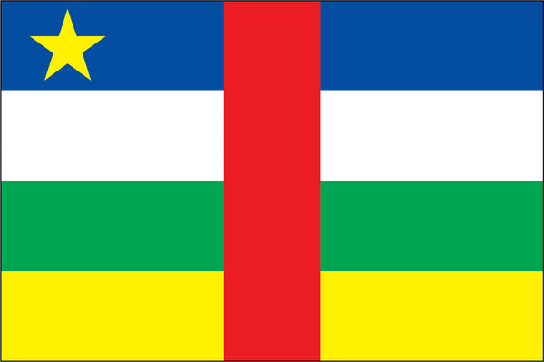 Central African Republic Miniature Flag 4" x 6"