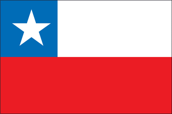 Chile Miniature Flag 4" x 6"