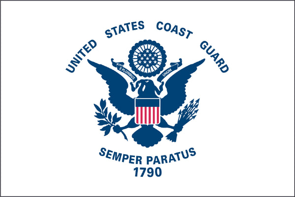 Coast Guard Miniature Rayon Flag 4" x 6"