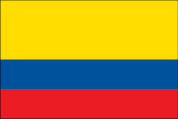 Colombia Miniature Flag 4" x 6"