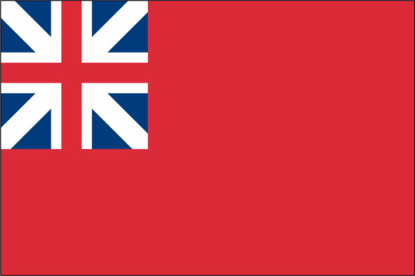 Colonial Red Ensign 4" x 6" Flag. Box of 12 flags