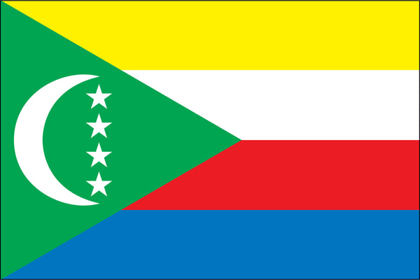 Comoros Miniature Flag 4" x 6"
