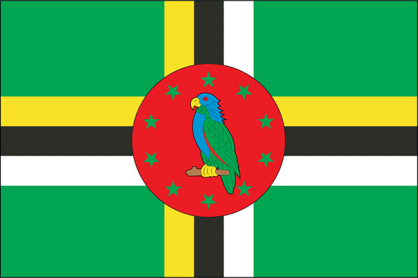 Dominica Miniature Flag 4" x 6"