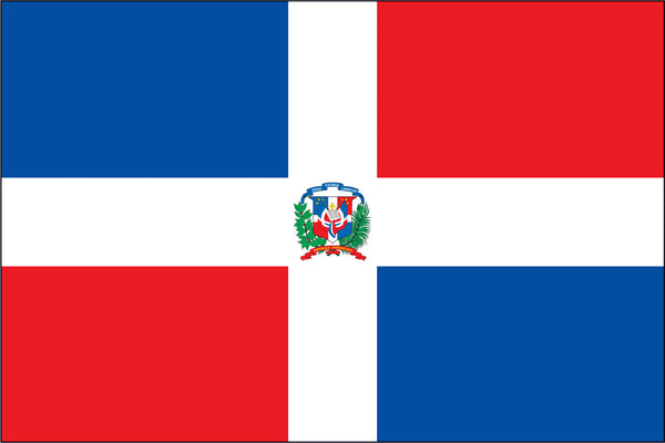 Dominican Republic Miniature Flag 4" x 6"