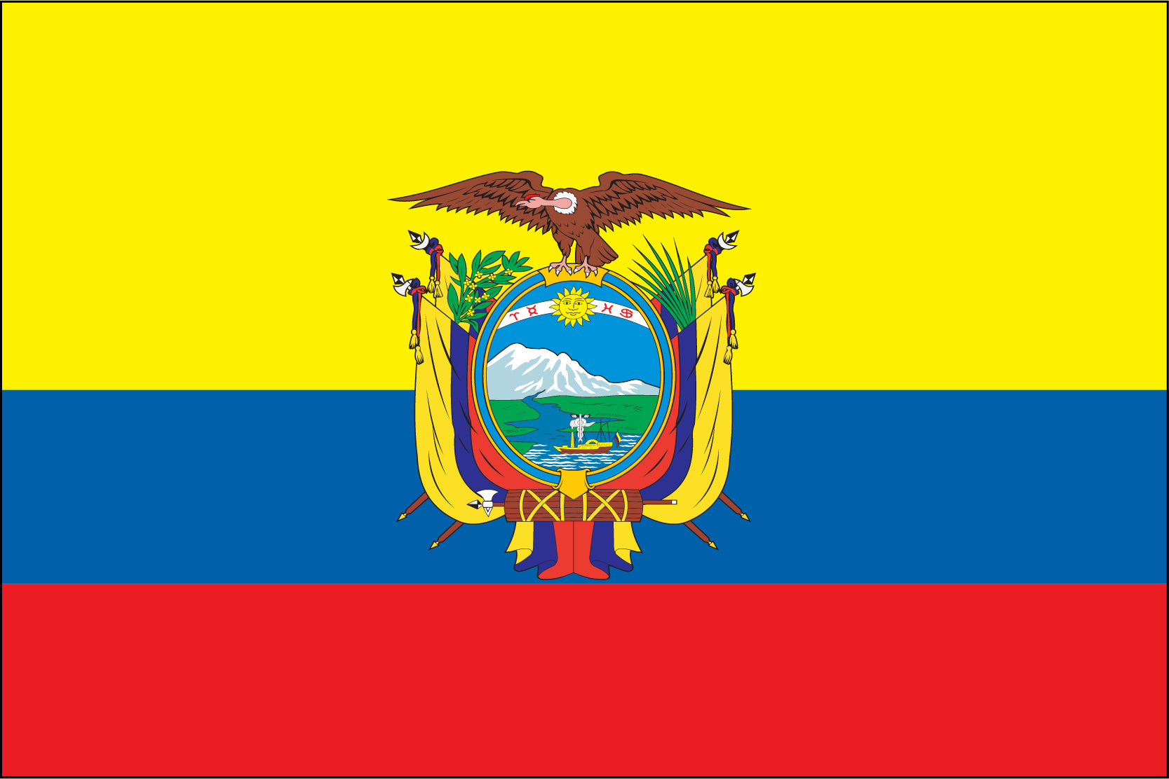 Ecuador Miniature Flag 4