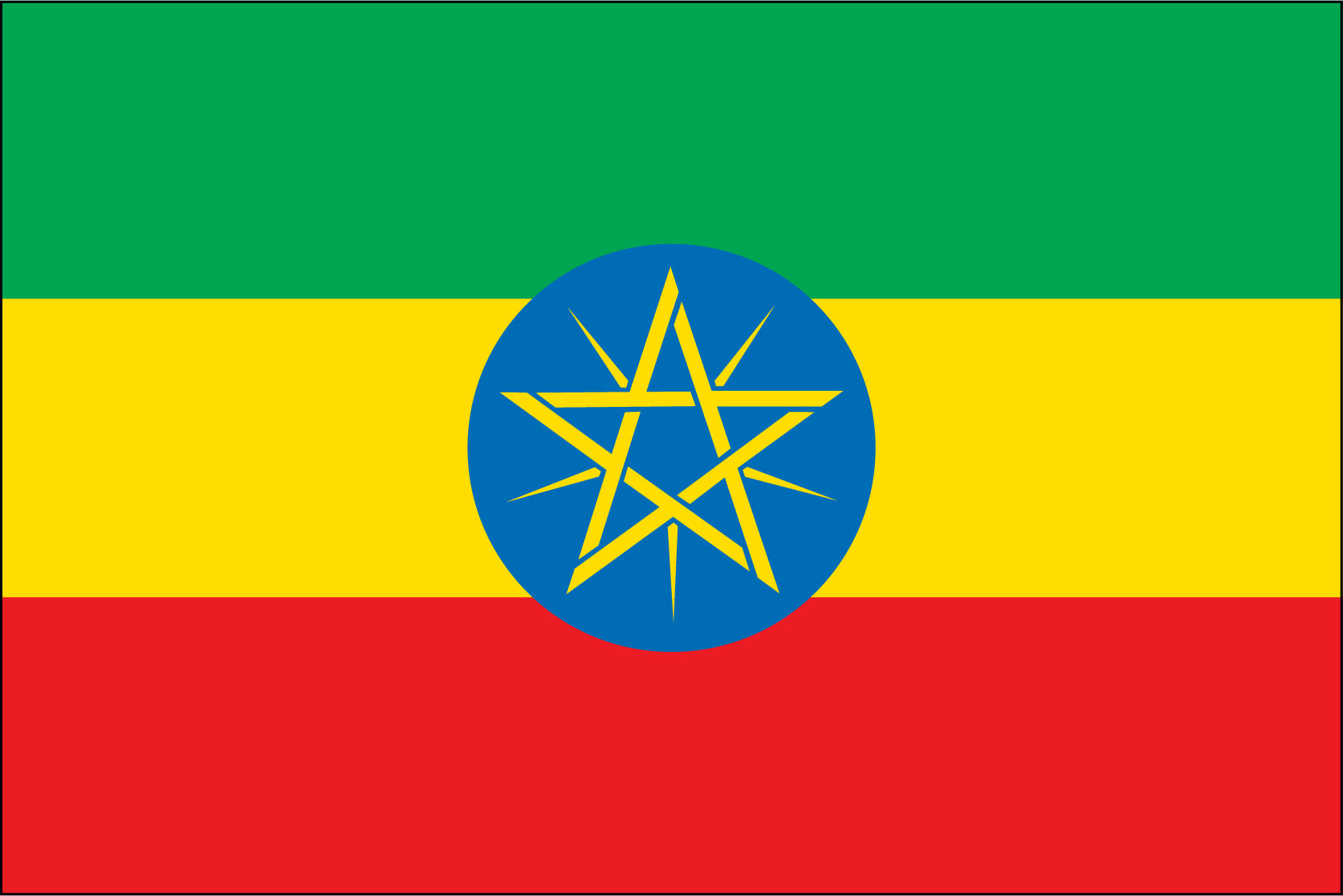 Ethiopia Miniature Flag 4