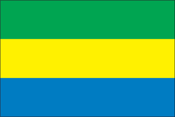 Gabon Miniature Flag 4" x 6"
