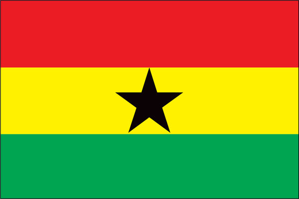 Ghana Miniature Flag 4" x 6"