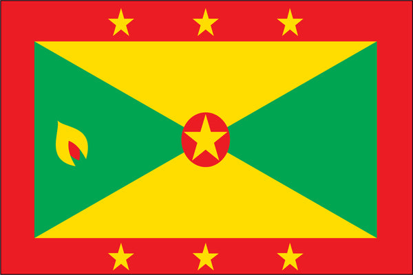 Grenada Miniature Flag 4" x 6"
