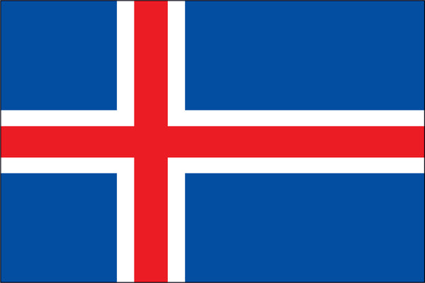 Iceland Miniature Flag 4" x 6"