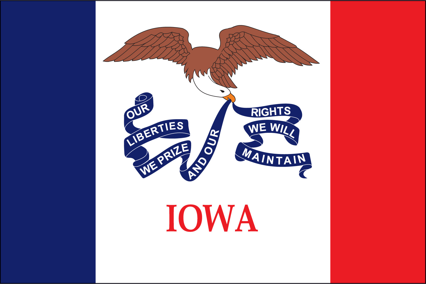 iowa state flag, flag of iowa