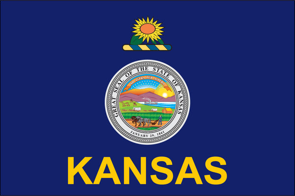 Kansas Miniature 4" x 6" Flag