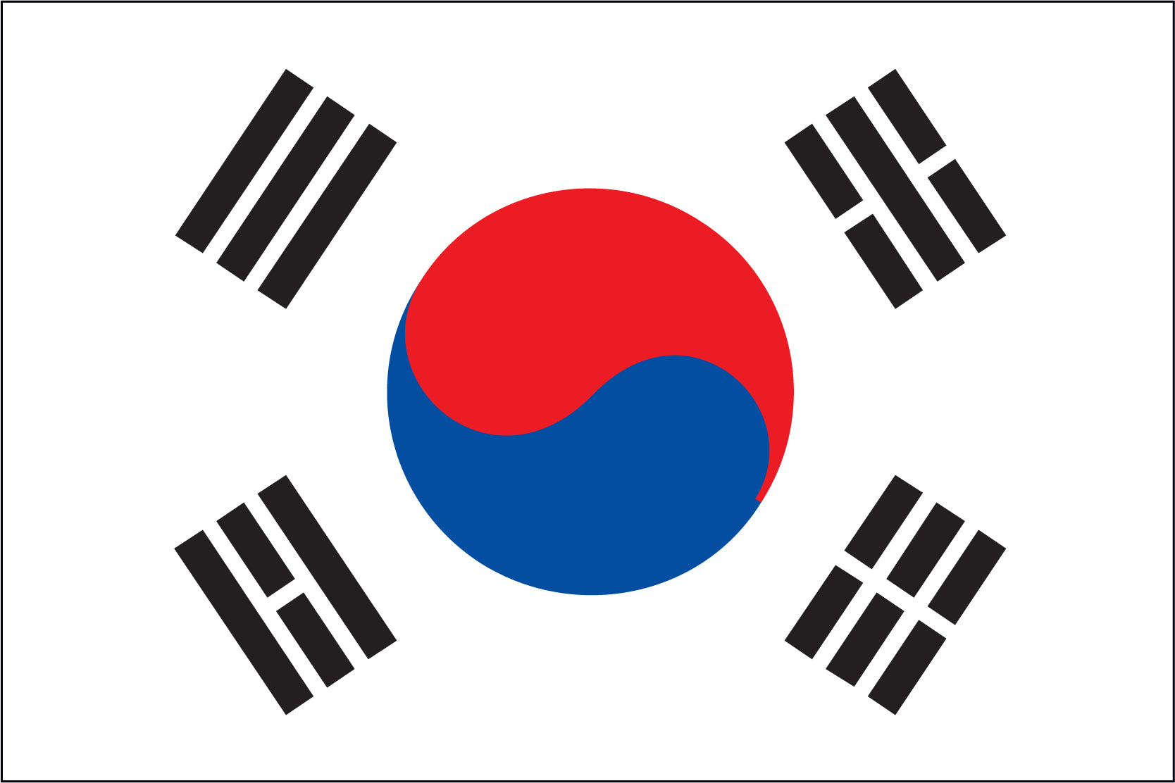 Korea (South) Miniature Flag 4