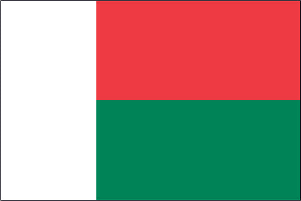 Madagascar Miniature Flag 4" x 6"