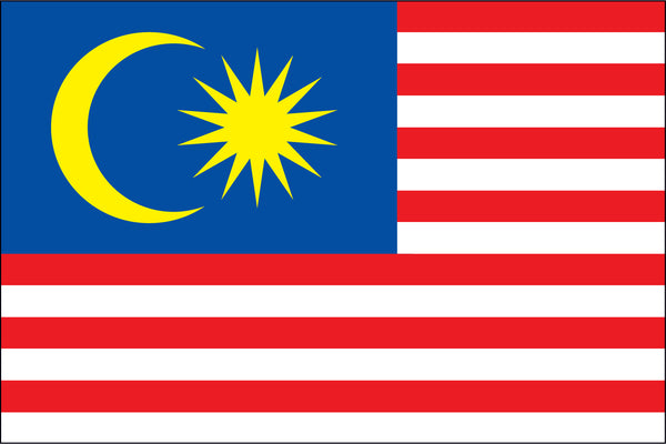 Malaysia Miniature Flag 4" x 6"
