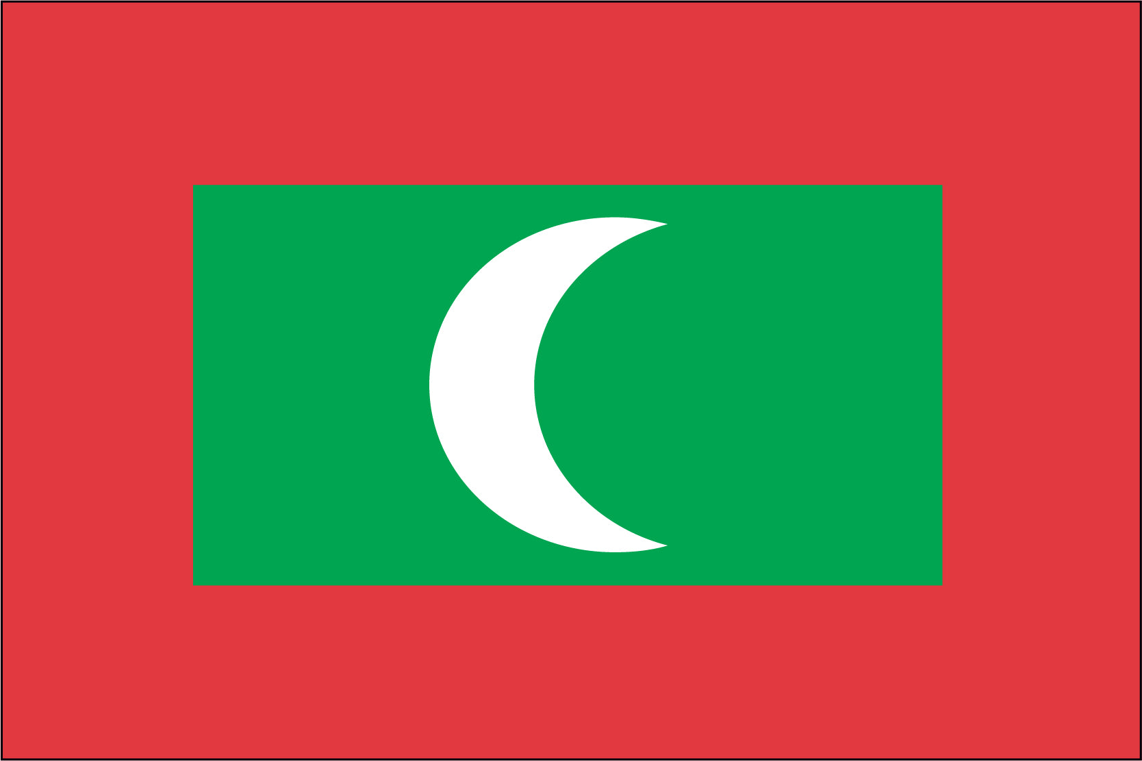 Maldives Miniature Flag 4