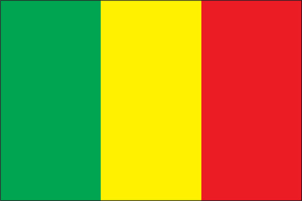Mali Miniature Flag 4" x 6"