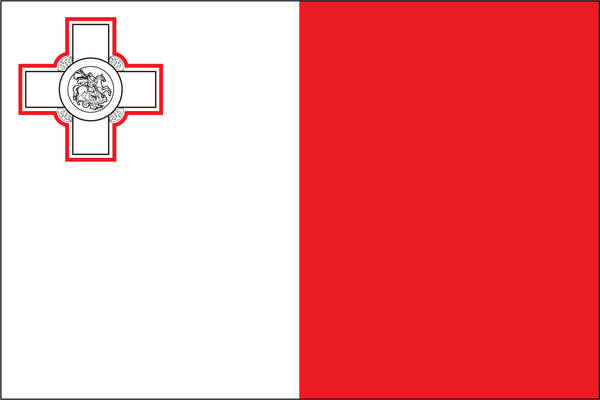 Malta Miniature Flag 4" x 6"