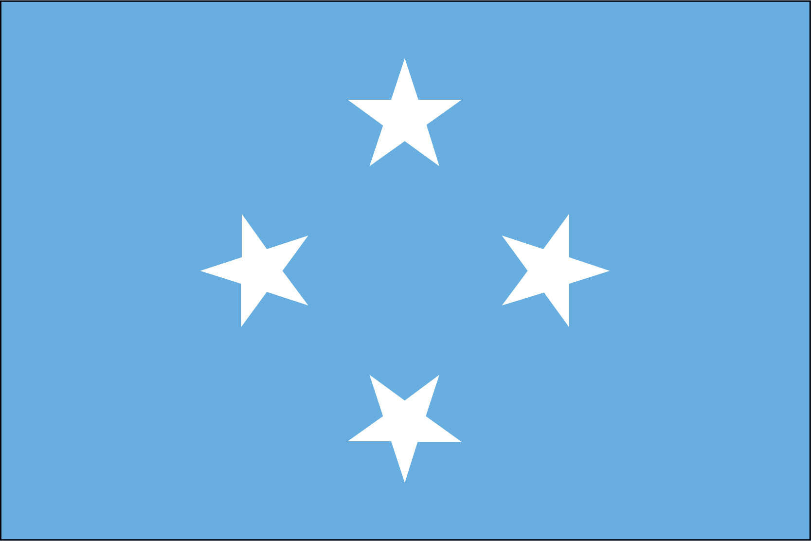 Micronesia Miniature Flag 4