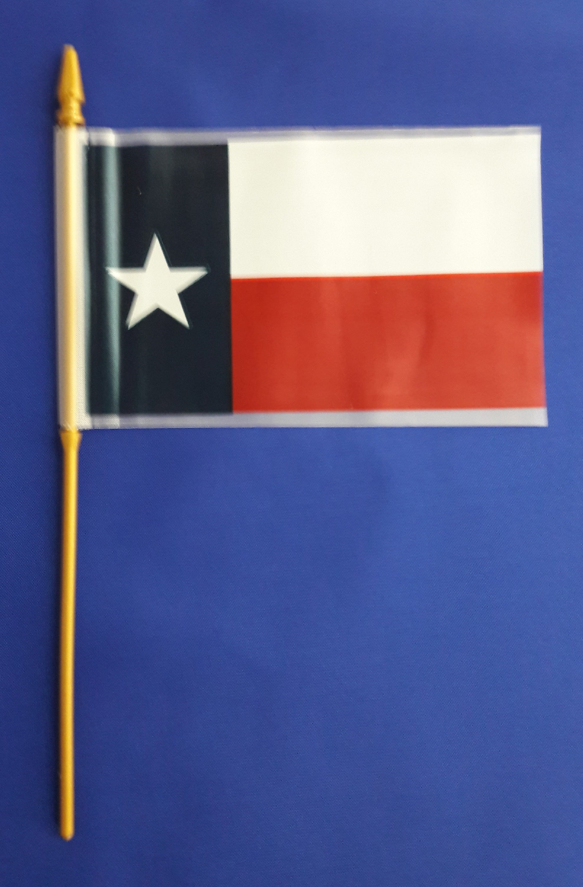 Miniature Plastic Texas Flag on Staff