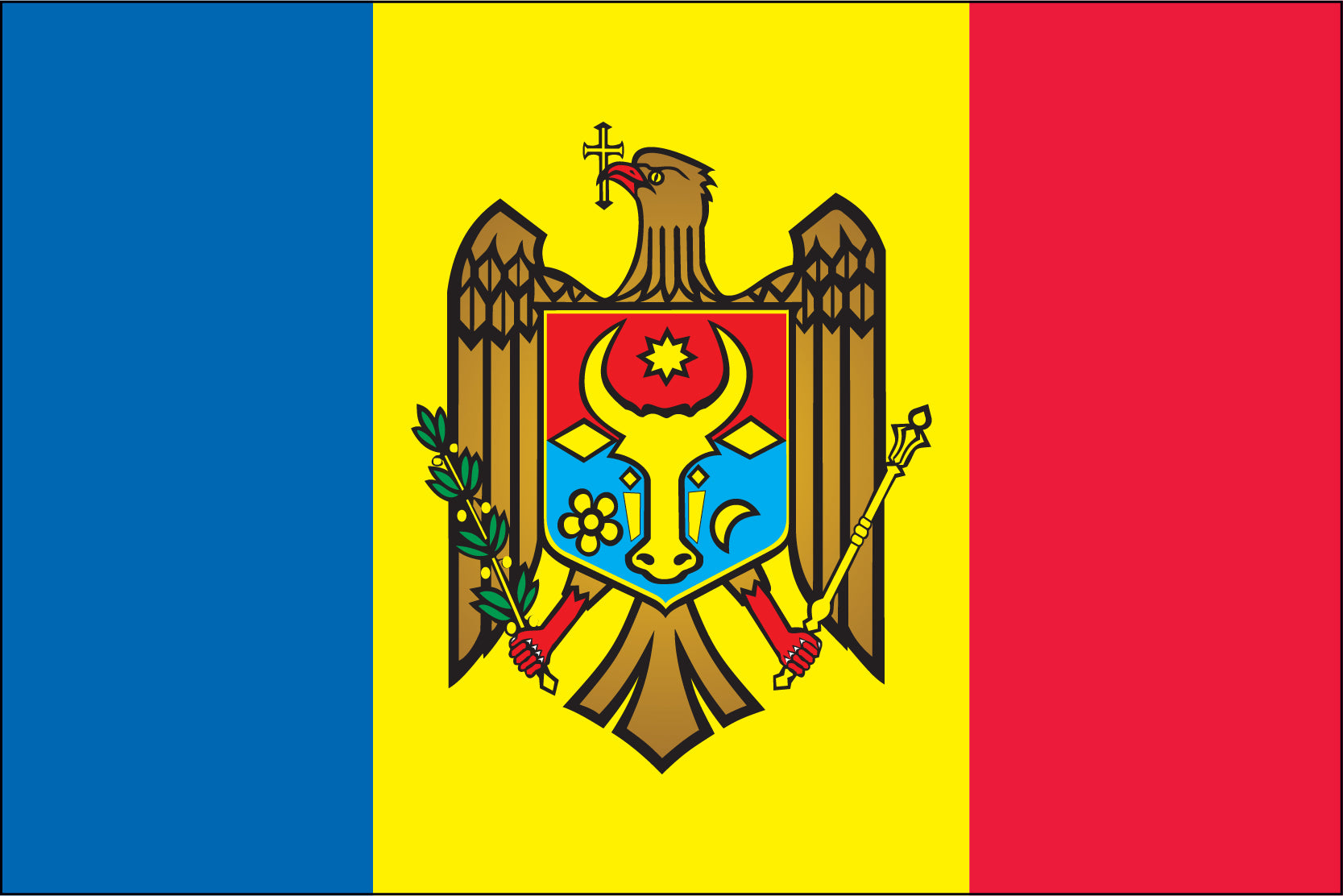 Moldova Miniature Flag 4