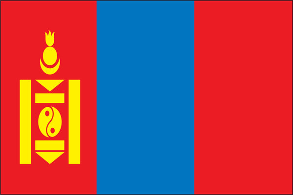 Mongolia Miniature Flag 4" x 6"