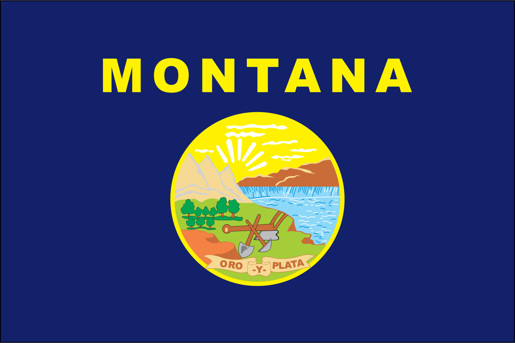 montana state flag, flag of montana