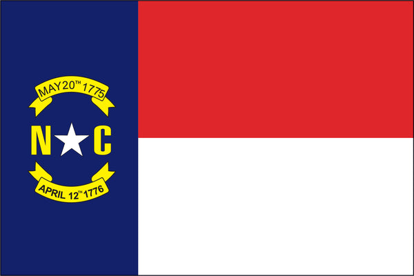North Carolina Miniature 4" x 6" Flag