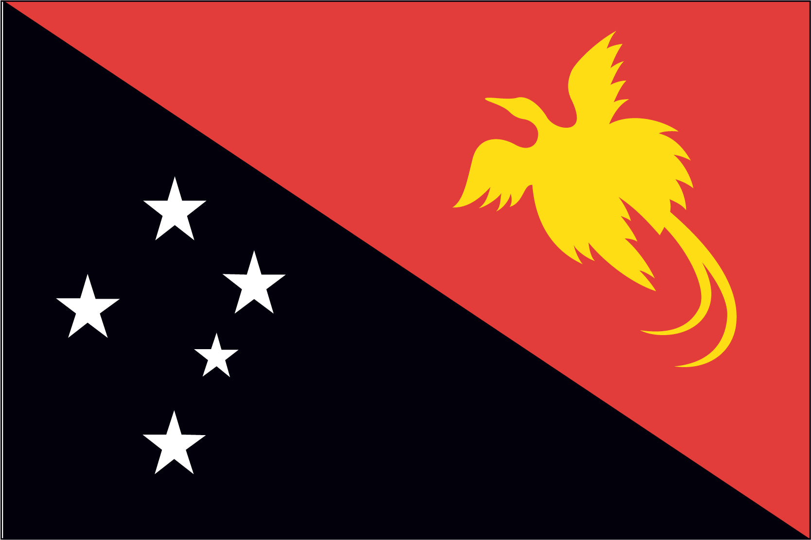 Papua New Guinea Miniature Flag 4