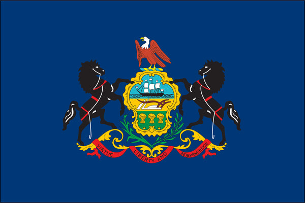 Pennsylvania Miniature 4" x 6" Flag