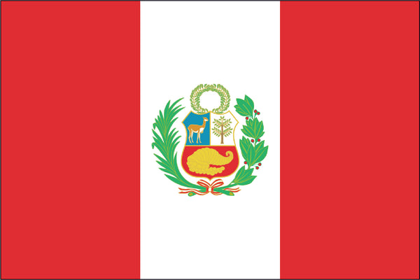 Peru Miniature Flag 4" x 6"