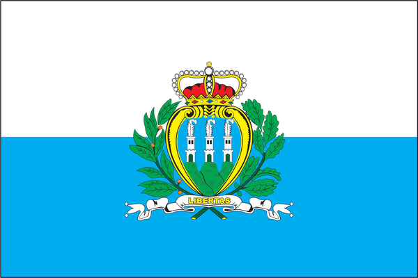 San Marino Miniature Flag 4" x 6"