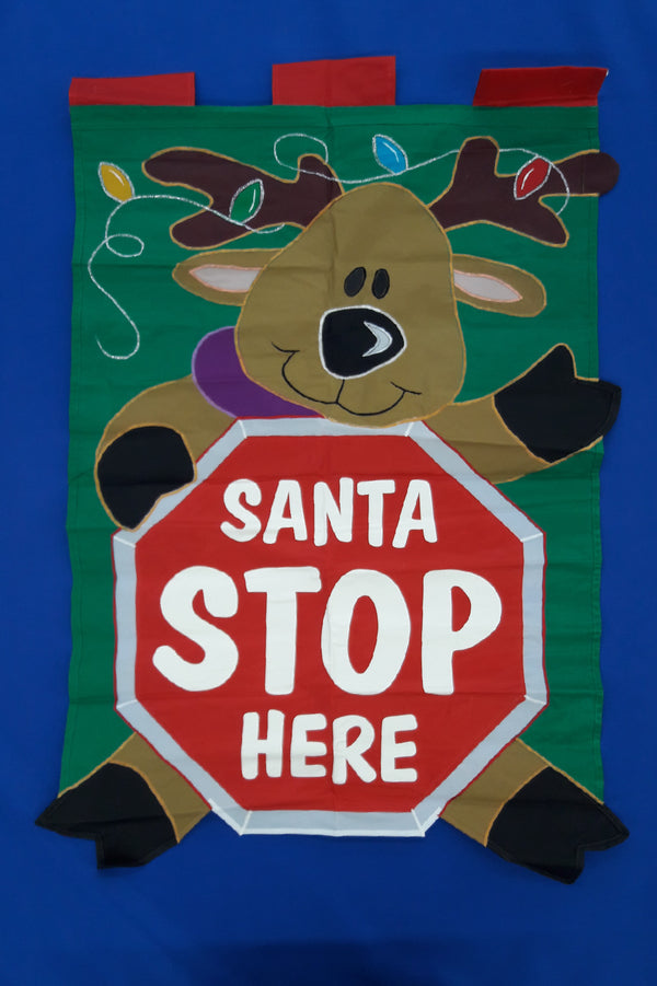 Santa Stop Here Reindeer