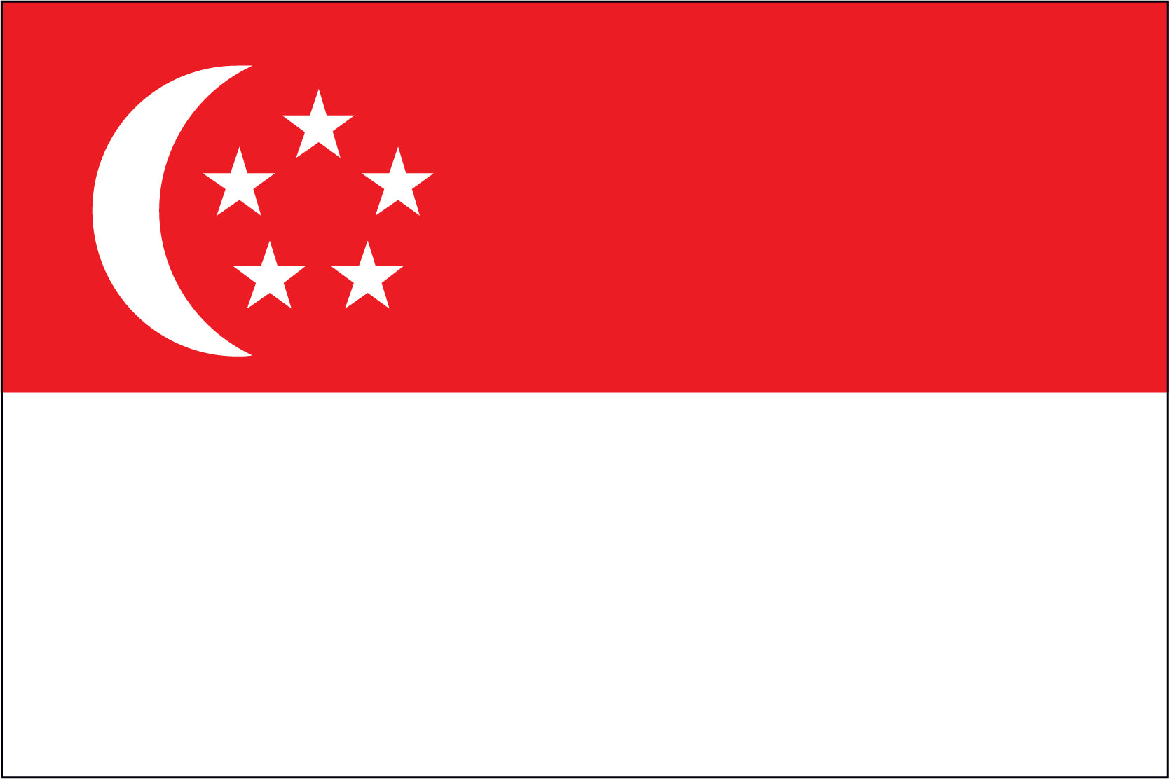 Singapore Miniature Flag 4