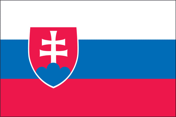 Slovak Republic Miniature Flag 4" x 6"
