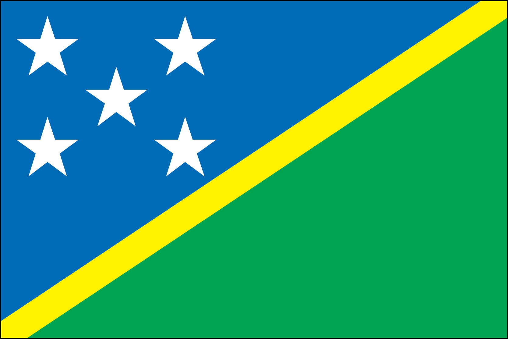 Solomon Islands Miniature Flag 4