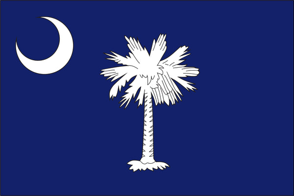 South Carolina Miniature 4" x 6" Flag