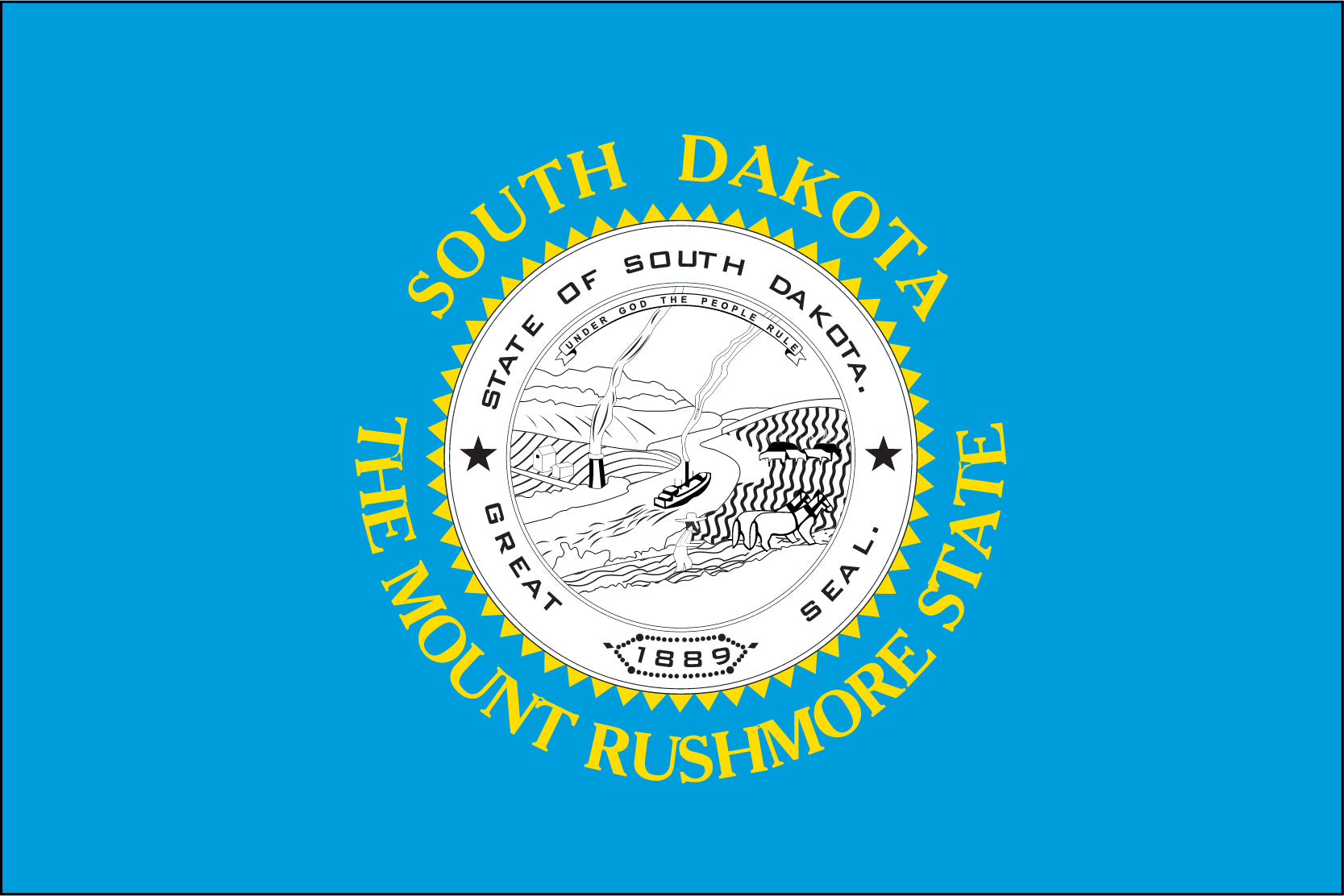 south dakota state flag, flag of south dakota