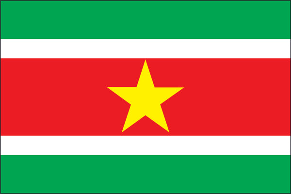 Suriname Miniature Flag 4" x 6"