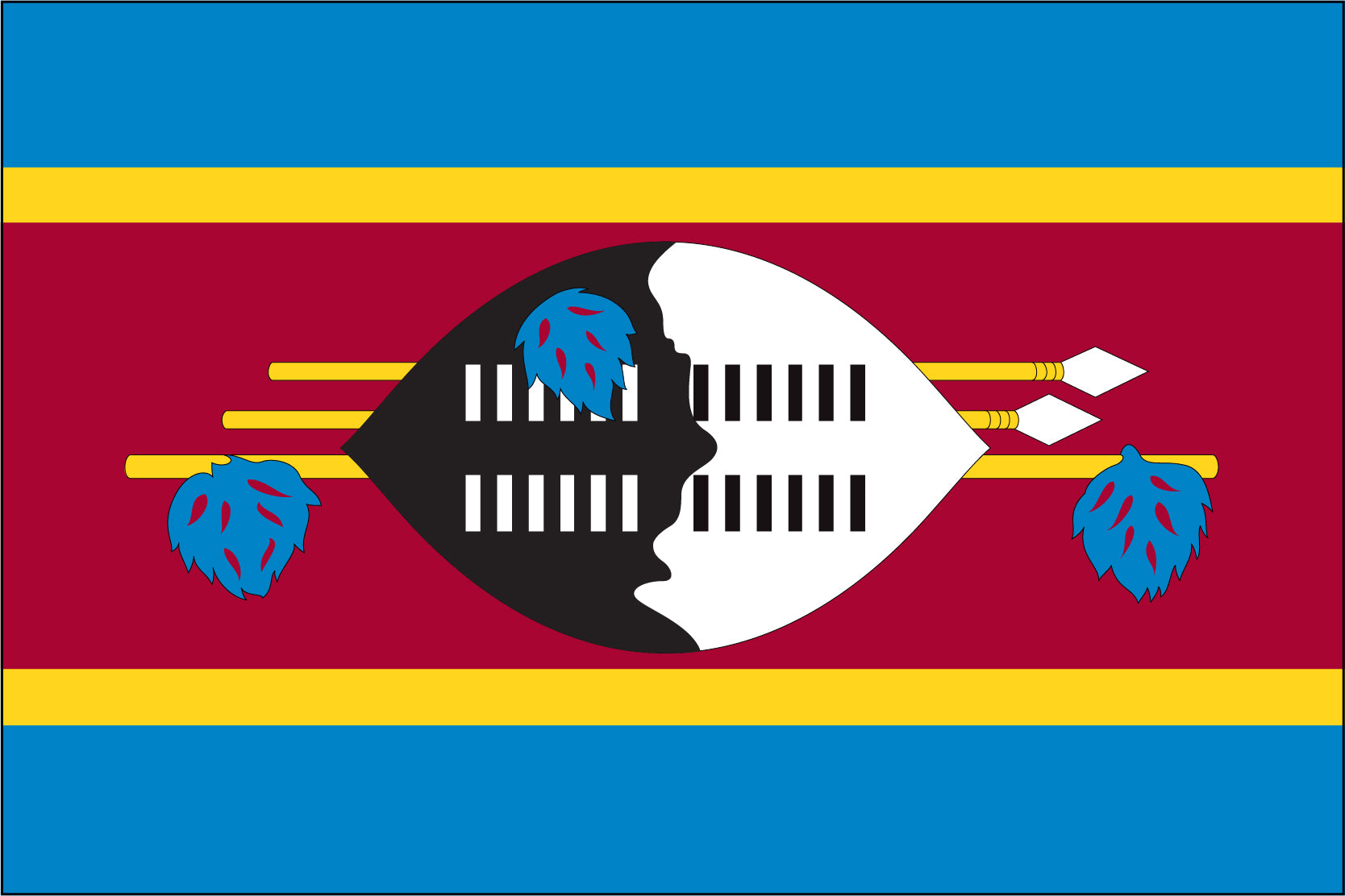 Swaziland Miniature Flag 4