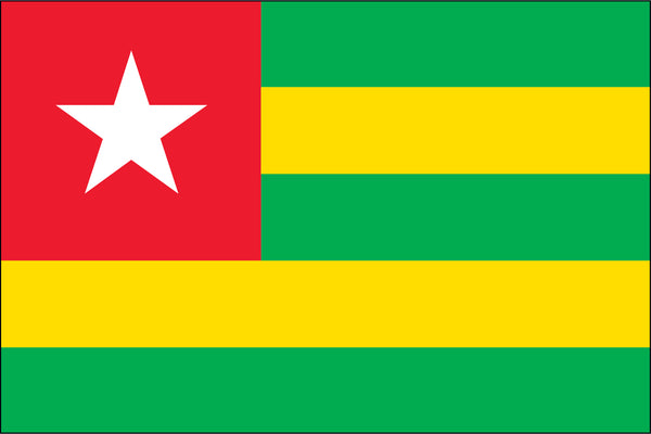 Togo Miniature Flag 4" x 6"