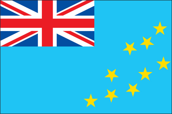 Tuvalu Miniature Flag 4" x 6"