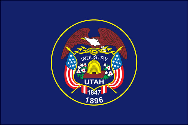 Utah Miniature 4" x 6" Flag