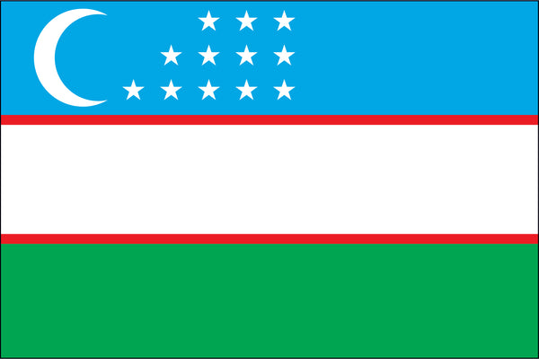 Uzbekistan Miniature Flag 4" x 6"