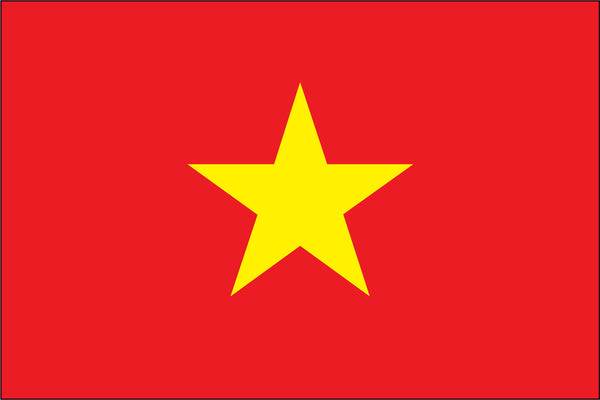 Vietnam Miniature Flag 4" x 6"