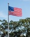 30' Tall x 5" diameter tapered aluminum flagpole and 5' x 8' U.S. nylon flag - FREIGHT INCLUDED